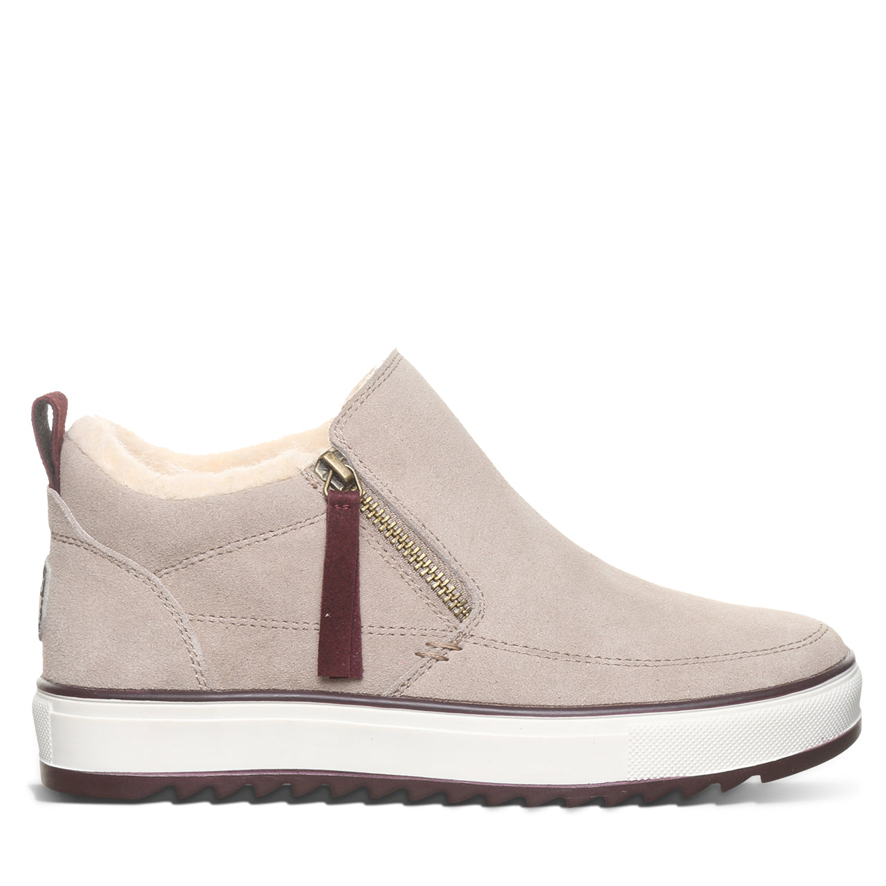 Amanza Mushroom Suede Slip-On Shoe With Side Zipper – BEARPAW Shoes