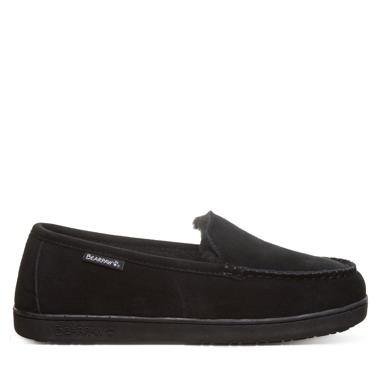 Brian Black Slipper With Wool Blend Lining and Plaid Detail  display picture 2