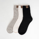 Super Soft Crew Sock 3 Pack - Ivory/Grey/Black