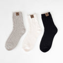 Super Soft Crew Sock 3 Pack - Ivory/Grey/Black