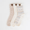 Super Soft Crew Sock 3 pack - Geo Texture