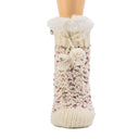 LADIES SPACEDYE & POM BOOTIE W/ GRIPPERS 1PPK LOTUS