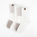 COLOR BLK SHAGGY COZY CRW 2PK