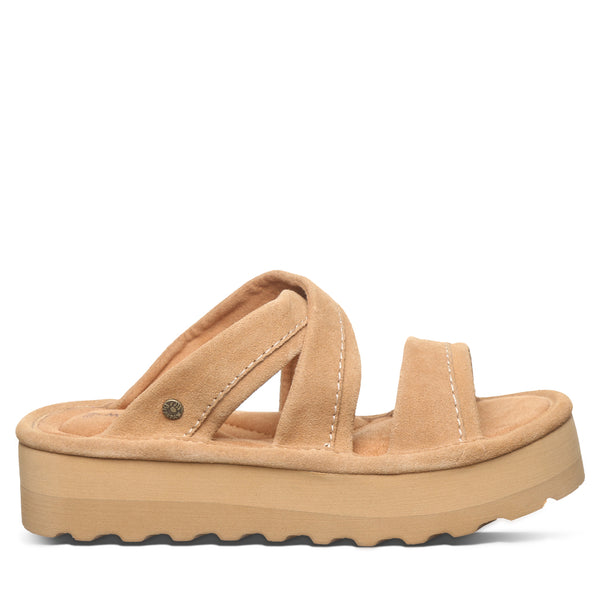 Altitude Iced Coffee Suede Platform Slide Sandal – BEARPAW Shoes