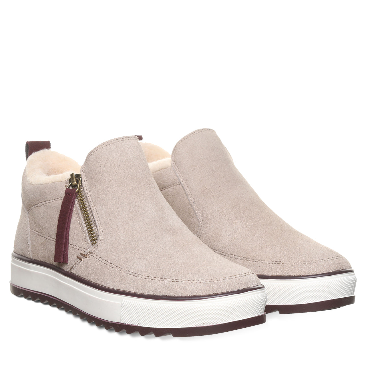 Amanza Mushroom Suede Slip-On Shoe With Side Zipper – BEARPAW Shoes