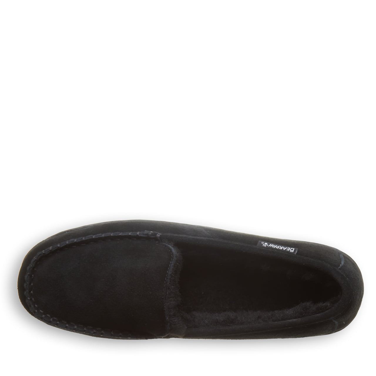 Brian Black Slipper With Wool Blend Lining and Plaid Detail