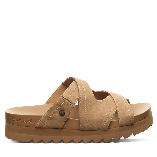 Crux Iced Coffee Platform Sandal With Crisscross Straps – BEARPAW