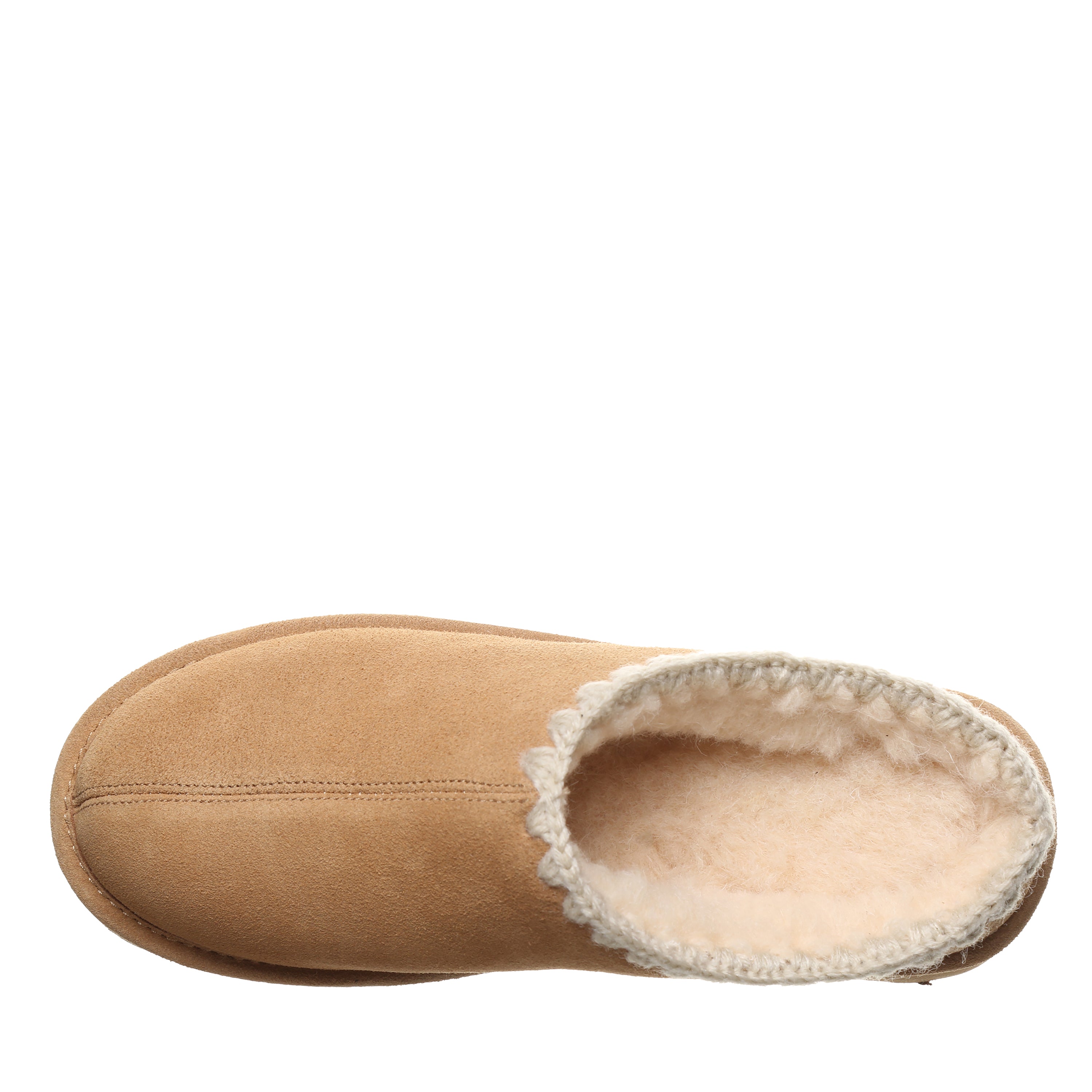 Crochet Martis Iced Coffee Platform Slipper With Crochet Trim