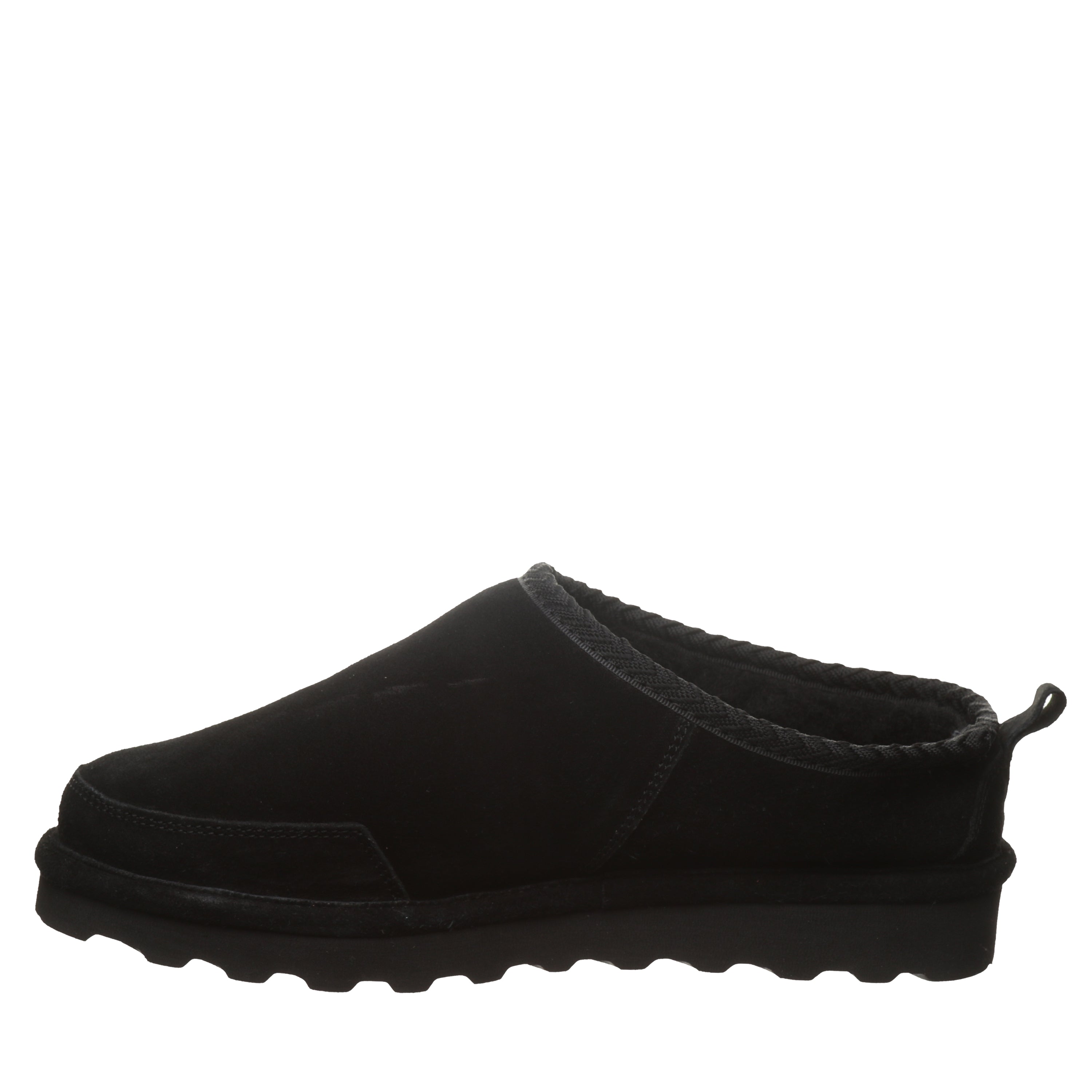 Damian Black Men's Suede Slipper With Wool Blend Lining – BEARPAW