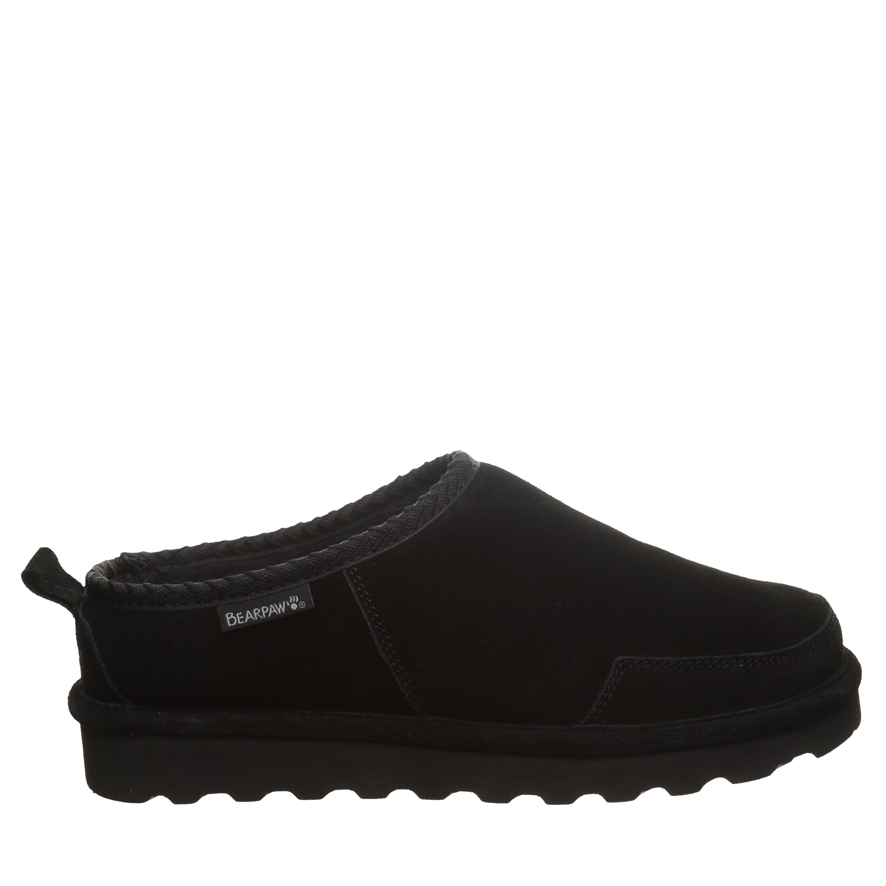 (取寄) ベアパウ メンズ ダミアン Bearpaw men Damian Black II Damian Black Men's Suede Slipper With Wool Blend Lining – BEARPAW