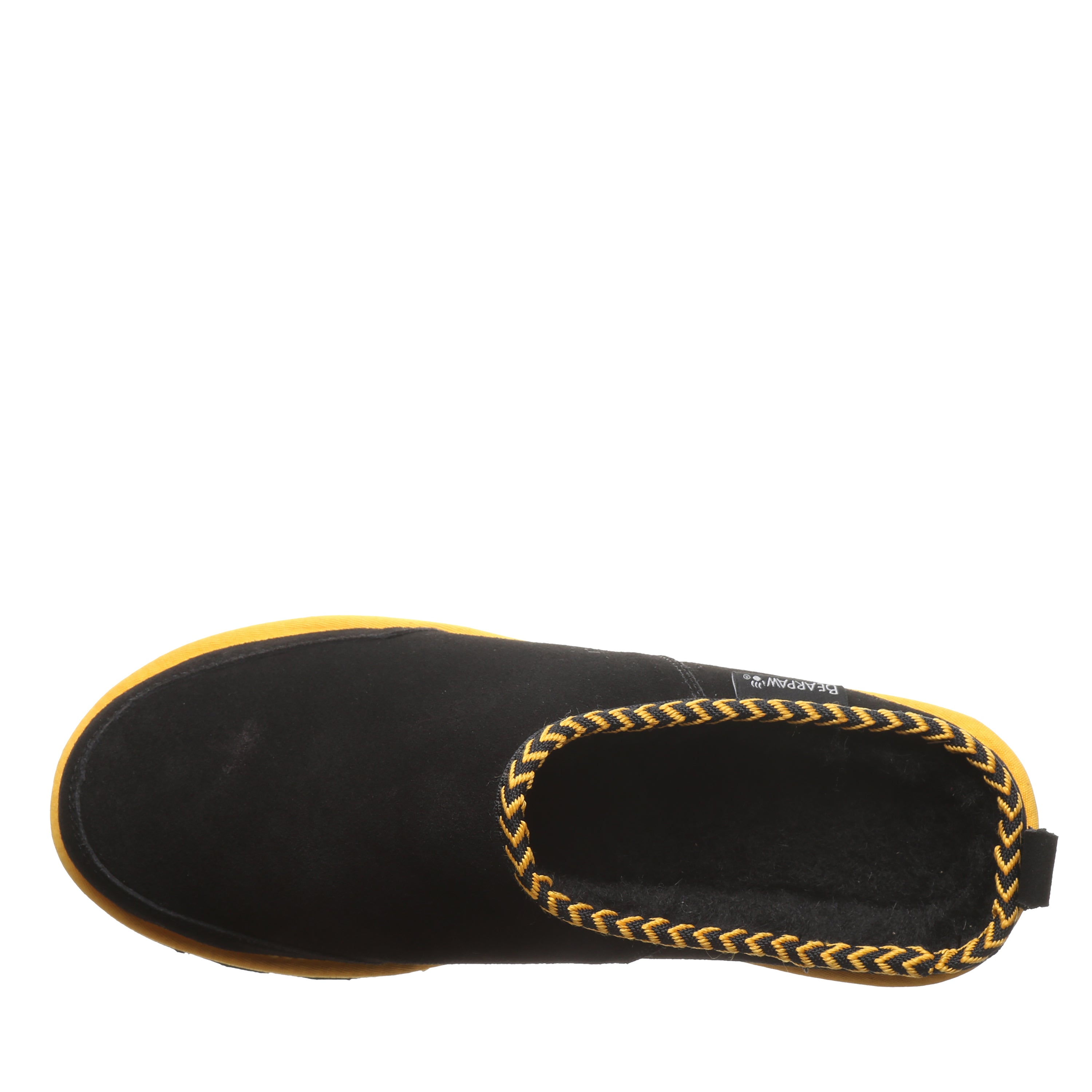 (取寄) ベアパウ メンズ ダミアン Bearpaw men Damian Black II Damian Black/Gold Men's Suede Slipper With Wool Blend Lining