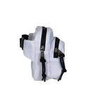 SQUARE DOUBLE ZIP WAIST BAG/SLING WHITE/BLACK