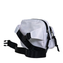SQUARE DOUBLE ZIP WAIST BAG/SLING WHITE/BLACK