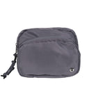 SQUARE DOUBLE ZIP WAIST BAG/SLING DARK GRAY
