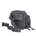 SQUARE DOUBLE ZIP WAIST BAG/SLING DARK GRAY
