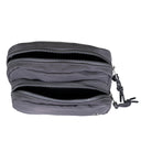 SQUARE DOUBLE ZIP WAIST BAG/SLING DARK GRAY