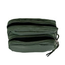 SQUARE DOUBLE ZIP WAIST BAG/SLING OLIVE