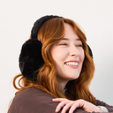 Silky Faux Fur Earmuffs - Black